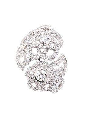 Chanel Ring Camellia White Gold